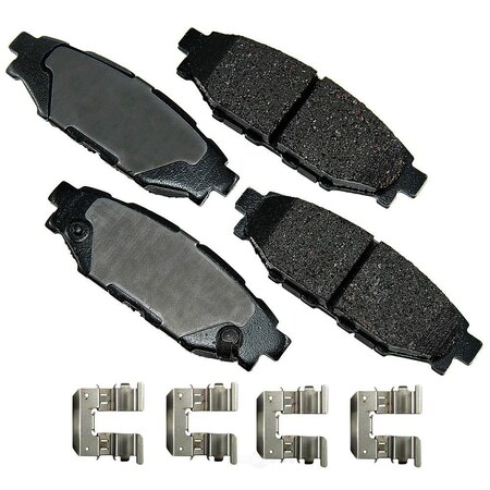 Akebono Proact Ultra Premium Ceramic Pads, Akebono Act1114A Proact ACT1114A